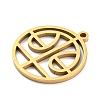 304 Stainless Steel Pendants STAS-Z043-01G-2
