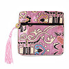 Chinese Brocade Tassel Zipper Jewelry Bag Gift Pouch ABAG-F005-11-2