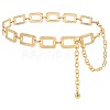 Zinc Alloy Textured Rectangle Link Chain Waist Chain Belts for Women FS-WG590D2-01-1
