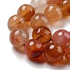 Faceted Natural Banded Agate Beads Strands G-F447-12mm-O04-4