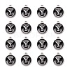 Platinum Plated Alloy Charms ENAM-S118-02Y-P-2