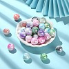 30Pcs Gradient Color Opaque Resin Beads RESI-CJ0003-09-5