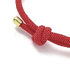 Adjustable Nylon Round Milan Cord Slider Bracelet Making FB-H001-01G-06-2