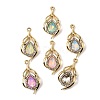 UV Plating Alloy Glass Pendants FIND-K032-37G-1