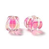 Two Tone UV Plating Rainbow Iridescent Acrylic Beads TACR-D010-04-3