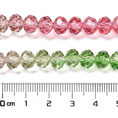 Transparent Painted Glass Beads Strands DGLA-A034-T8mm-A18-1