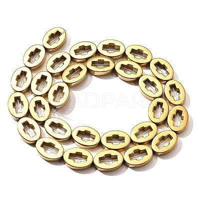 Electroplated Synthetic Non-magnetic Hematite Beads Strands G-L613-Z01-03E-1