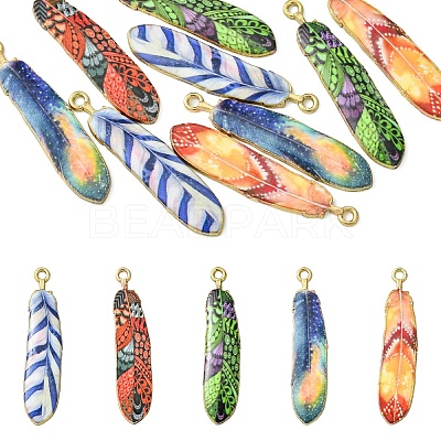 10Pcs 5 Colors Rack Plating Alloy Pendants FIND-YW0005-31-1