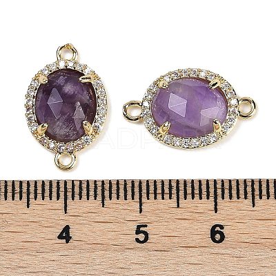 Natural Amethyst Faceted Oval Links G-B126-05G-04-1