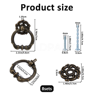 Zinc Alloy Box Pull Handle LS-FIND-WH0817-192AB-1