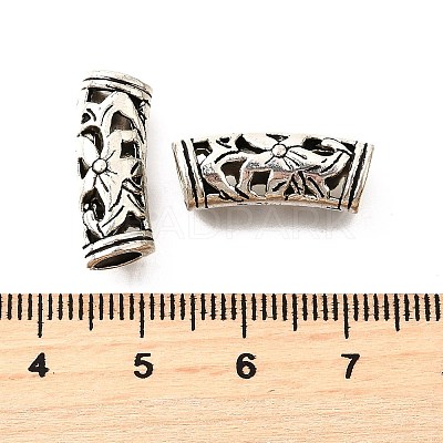Hollow Tibetan Style Alloy European Beads TIBE-L008-33AS-1