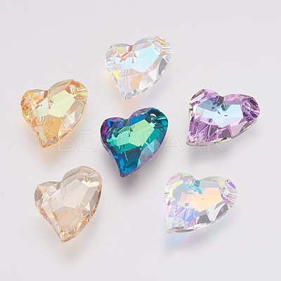K9 Glass Rhinestone Pendants GLAA-F083-01B-1