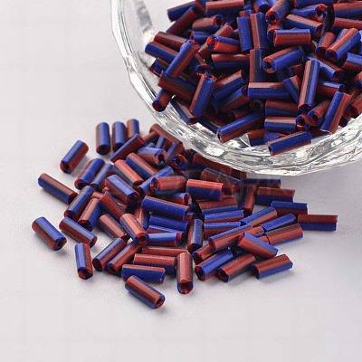 8/0 Opaque Colours Seep Glass Bugle Beads SEED-M010-01-1