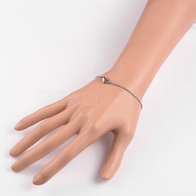 Tarnish Resistant Stainless Steel Cable Chain Bracelets BJEW-JB01930-1