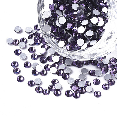 Glass Rhinestone Flat Back Cabochons RGLA-S002-04SS-06-1