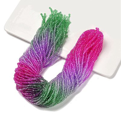 Transparent Painted Glass Beads Strands LS-DGLA-A034-T2mm-A06-1