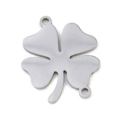 Saint Patrick's Day 304 Stainless Steel Shamrock Connector Charms STAS-Z183-04P-1