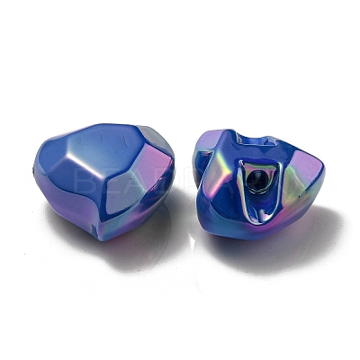 UV Plating Rainbow Iridescent Acrylic Beads OACR-P010-03D-1
