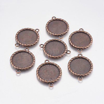 Zinc Alloy Cabochon Connector Settings LS-PALLOY-A15774-R-FF-1