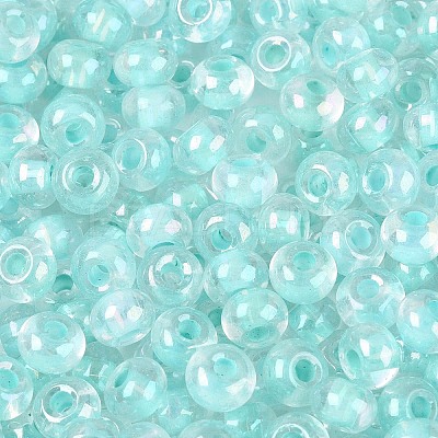 FGB Inside Colours Transparent Glass Seed Beads SEED-T009-01C-1