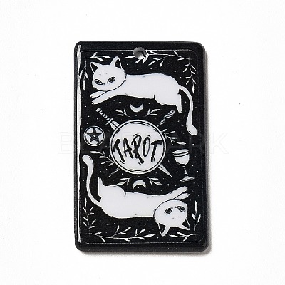 Tarot Theme Printed Acrylic Pendants MACR-G061-04G-1
