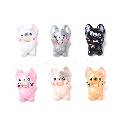 Opaque Resin Cabochons RESI-G065-01-1