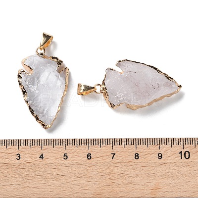 Raw Rough Natural Quartz Crystal Pendants G-T073-23G-03-1