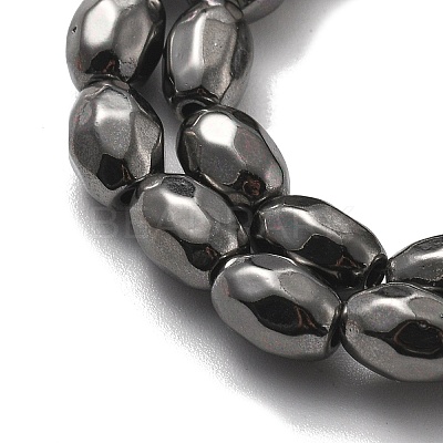 Synthetic Magnetic Hematite Beads Strands G-P518-07B-1