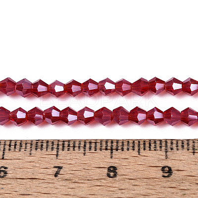 Transparent Electroplate Glass Beads Strands GLAA-F029-3mm-C30-1