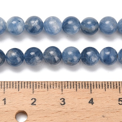Natural Kyanite Beads Strands G-C259-B01-6mm-01-1