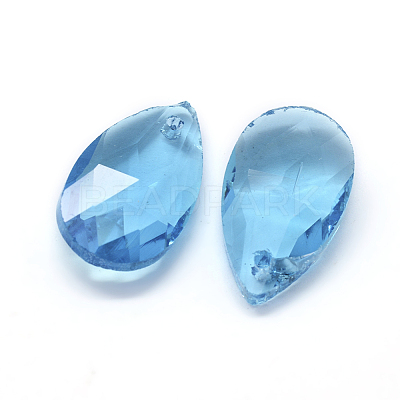 Faceted Glass Pendants GLAA-F069-L-A13-1
