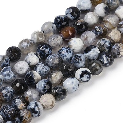 Natural Fire Crackle Agate Beads Strands G-C082-A01-39-1