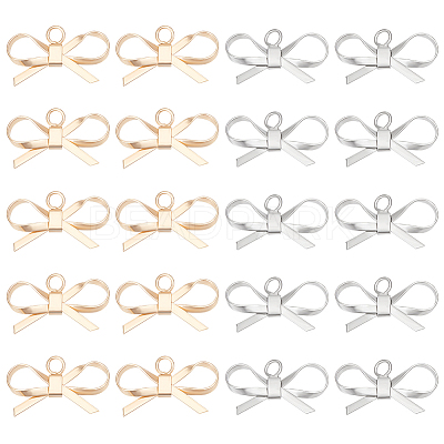 20Pcs 2 Colors Brass Pendants KK-BC0013-30-1