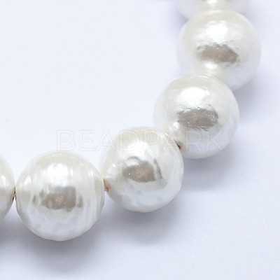 Shell Pearl Beads Strands BSHE-K053-02-10mm-1