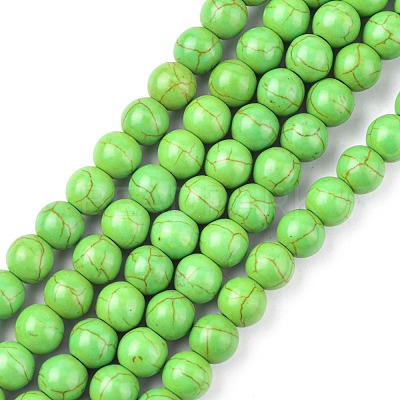 Synthetic Turquoise Beads Strands TURQ-G106-8mm-02B-1