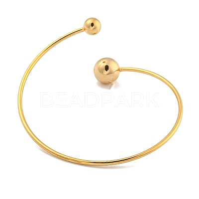 Ion Plating(IP) 304 Stainless Steel Cuff Bangles BJEW-P331-15G-1