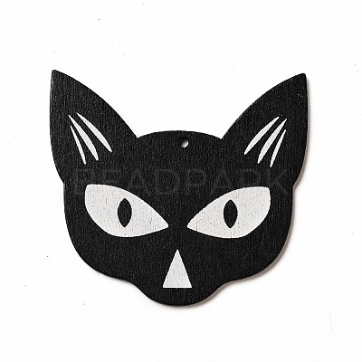 Single Face Printed Wood Big Pendants WOOD-I010-13B-1