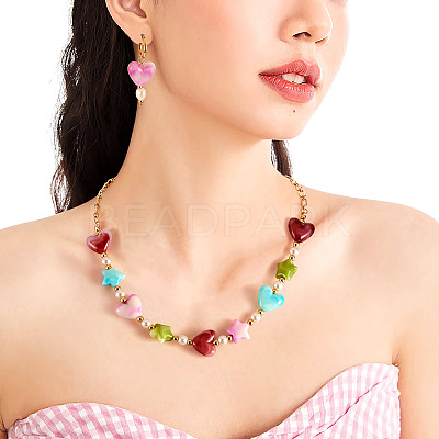 60Pcs 6 Colors Acrylic Beads OACR-TA0003-13-1
