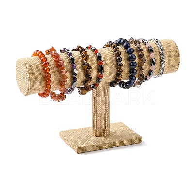 Linen T-Bar Bracelet Display Stands BDIS-WH0003-04B-1