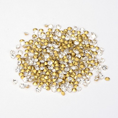 Back Plated Diamond Glass Pointed Rhinestone RGLA-SS8-001-1