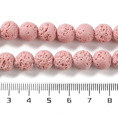 Synthetic Lava Rock Dyed Beads Strands G-H311-08C-08-1