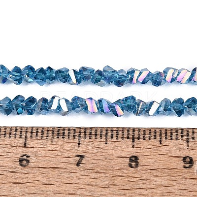 Electroplate Transparent Glass Beads Strands LS-EGLA-Q139-01A-A27-1