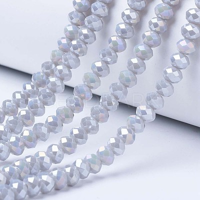Electroplate Glass Beads Strands EGLA-A034-P2mm-B11-1