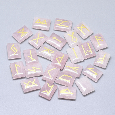 Natural Rose Quartz Cabochons G-T122-26D-1