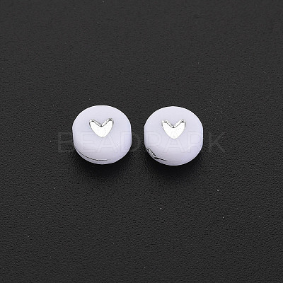 Plating Acrylic Beads X-PACR-R242-02-1