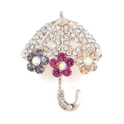 Alloy Rhinestone Lapel Pins for Backpack Clothes JEWB-P058-06G-1