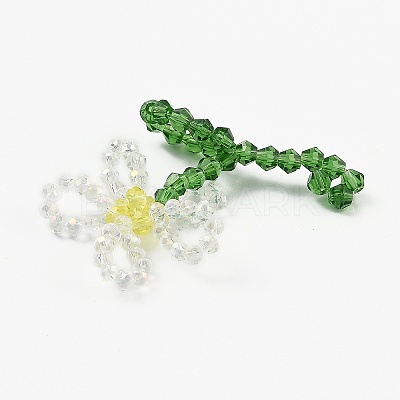 Handmade Glass Beaded Woven Pendants LS-GLAA-I046-10A-1