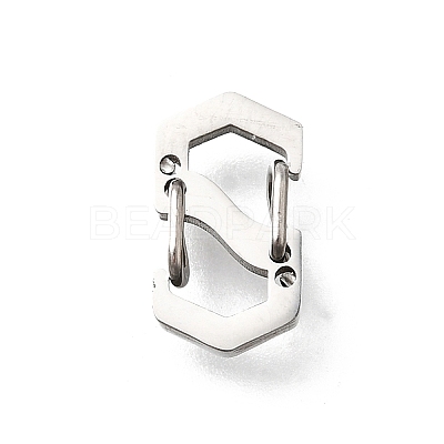 304 Stainless Steel Keychain Clasp Findings STAS-U051-01A-P-1