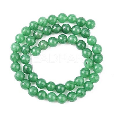 Natural White Jade Bead Strands G-R165-8mm-14-1