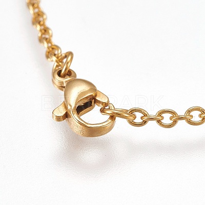 304 Stainless Steel Pendant Necklaces NJEW-F225-11G-1